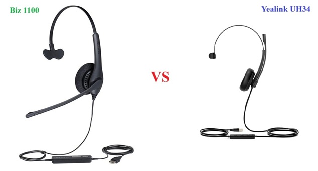So sánh tai nghe jabra biz 1100 với tai nghe yealink uh34