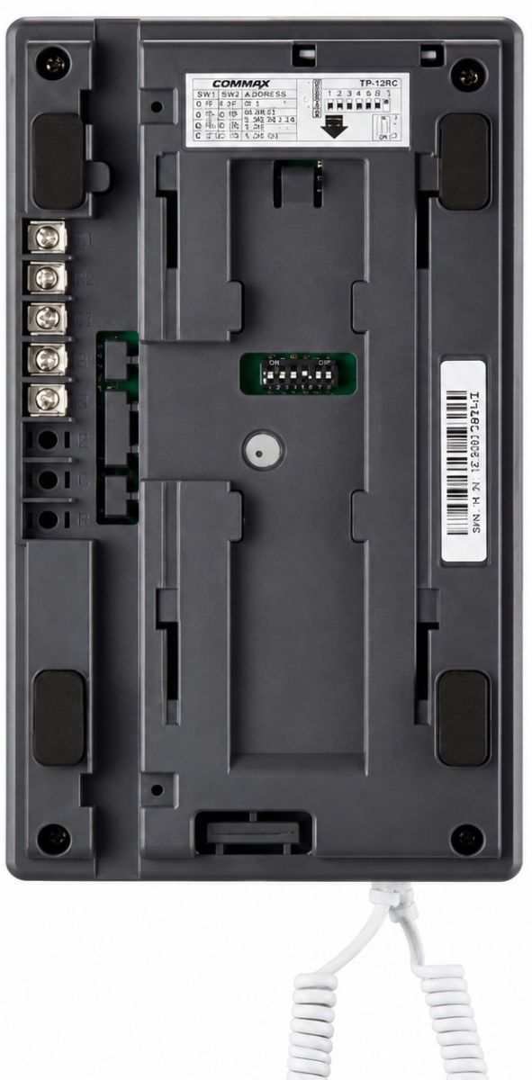 mặt sau của điện thoại liên lạc nội bộ commax tp-12rc