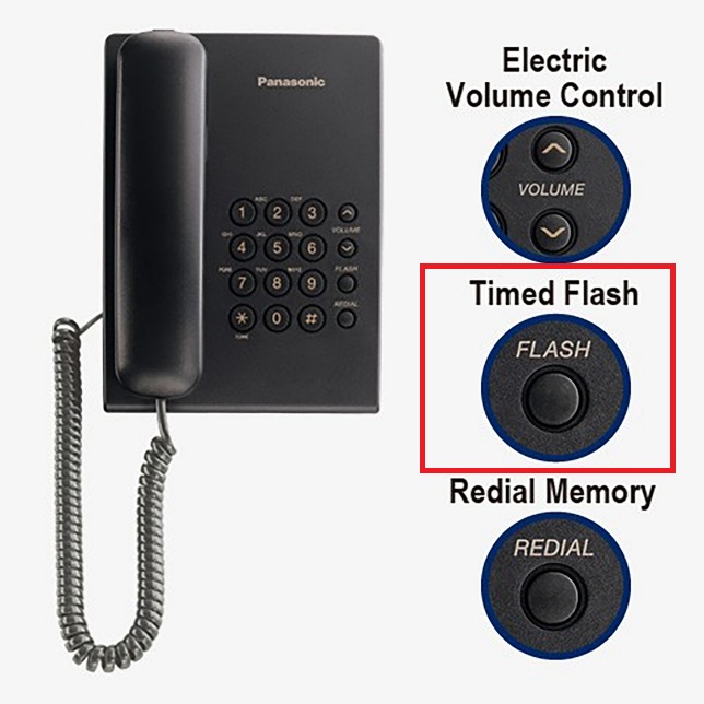 Nút Flash trên Panasonic KX-TS500