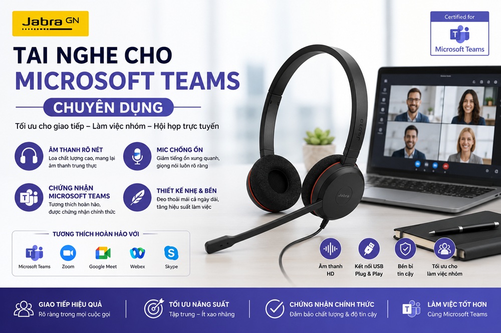 Tai nghe cho Microsoft Teams chuyên dụng